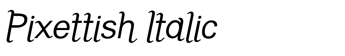 Pixettish Italic